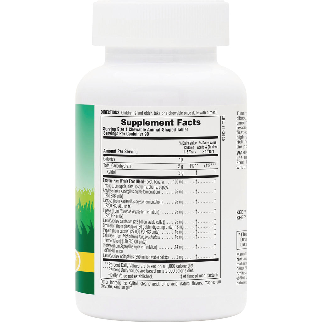 NTP139 | back of white supplement bottle showing Supplement Facts nutrition label and directions - Thumbnail