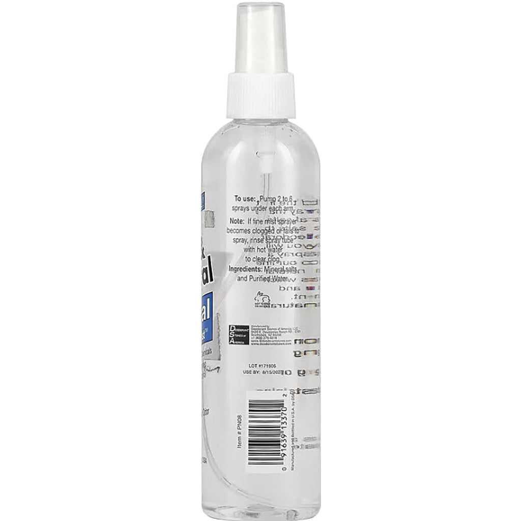 TDS005 | Back of clear spray bottle with directions, ingredients, barcode, and white pump cap - Thumbnail