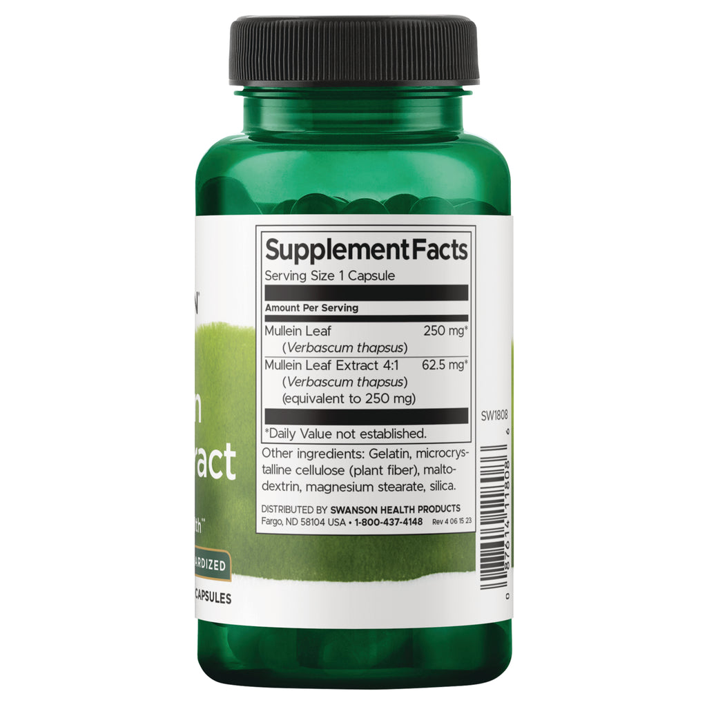 SW1808 | Back label with supplement facts and serving information - Thumbnail