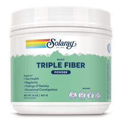 SLR543 | Solaray Daily Triple Fiber Powder, Unflavored, 14 oz (401 g) dietary supplement