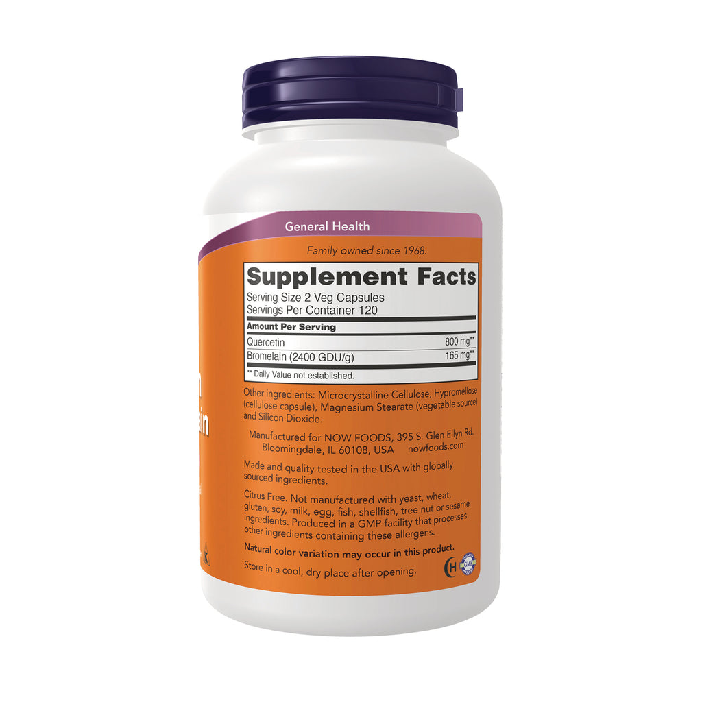 NWF907 | back label showing Supplement Facts panel, serving size, amounts per serving and ingredient list on orange bottle - Thumbnail