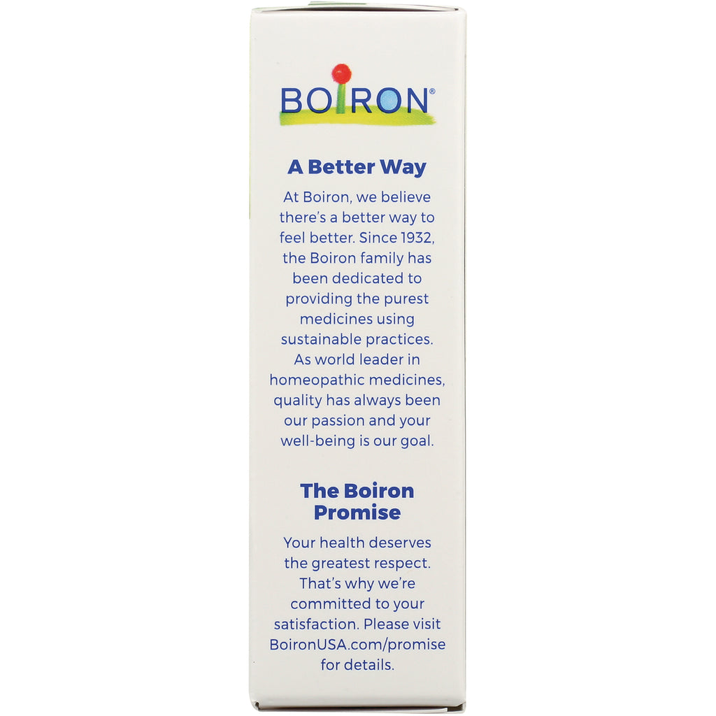 BRN026 | side panel of Boiron product box showing A Better Way and The Boiron Promise text - Thumbnail