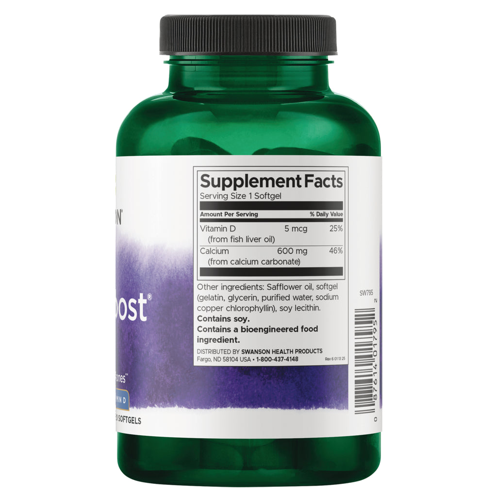 SW795 | Back label with supplement facts and serving information - Thumbnail