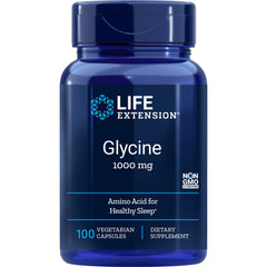 LE331 | Life Extension Glycine 1000 mg bottle, 100 vegetarian capsules dietary supplement
