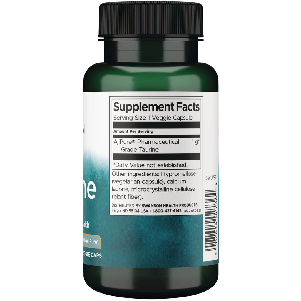 SWU736 | Back of label with supplement facts and serving information - Thumbnail