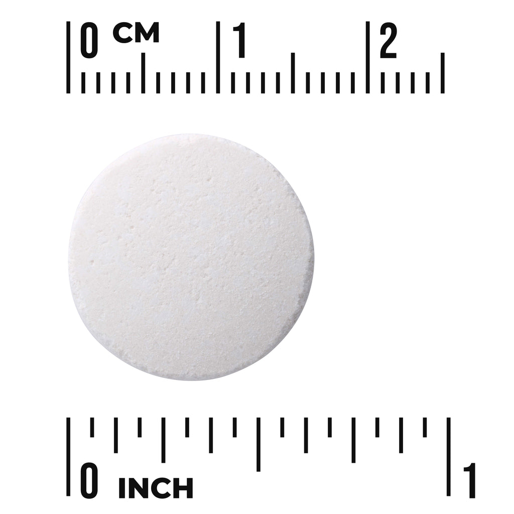 SW865 | Round white tablet with size scale in centimeters and inches - Thumbnail