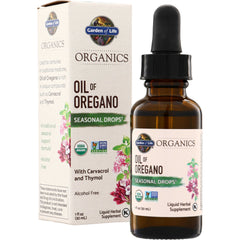 GLF261 | Garden of Life Organics Oil of Oregano Seasonal Drops, liquid herbal supplement, 1 fl oz