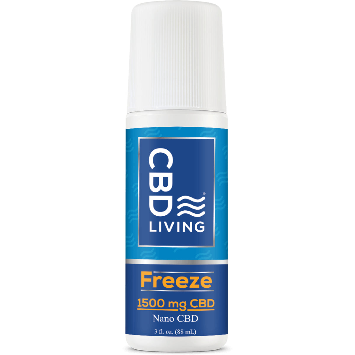 CBD040 | CBD Living Freeze roll-on labeled 1500 mg CBD Nano, 3 fl oz
