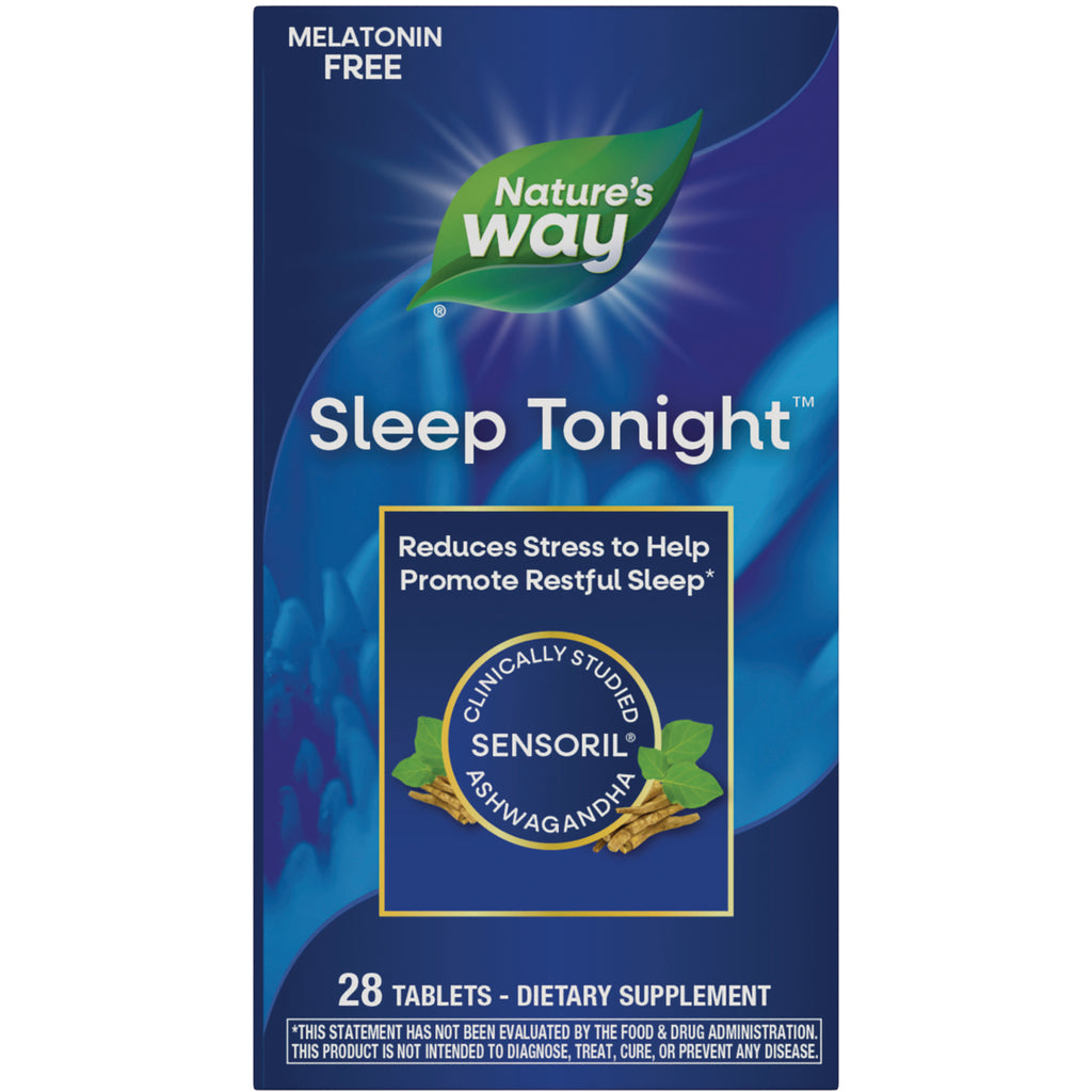 ET348 | Nature's Way Sleep Tonight supplement box, 28 tablets, melatonin free, Sensoril ashwagandha - Thumbnail