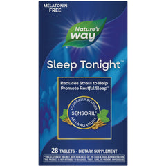 ET348 | Nature's Way Sleep Tonight supplement box, 28 tablets, melatonin free, Sensoril ashwagandha