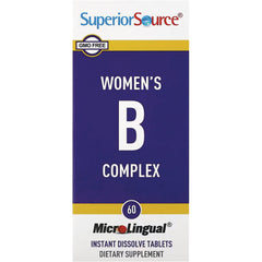 SUS017 | Superior Source Womens B Complex MicroLingual instant dissolve tablets, 60, GMO Free