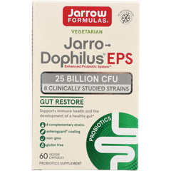 JR341 | Jarrow Formulas Jarro-Dophilus EPS probiotic front box showing 25 BILLION CFU and 60 veggie capsules