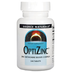 SN651 | Source Naturals OptiZinc dietary supplement, zinc methionine sulfate complex, 240 tablets