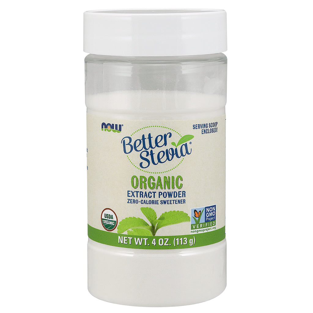 NWF996 | Better Stevia organic extract powder jar, zero-calorie sweetener, net wt 4 oz (113 g) - Thumbnail