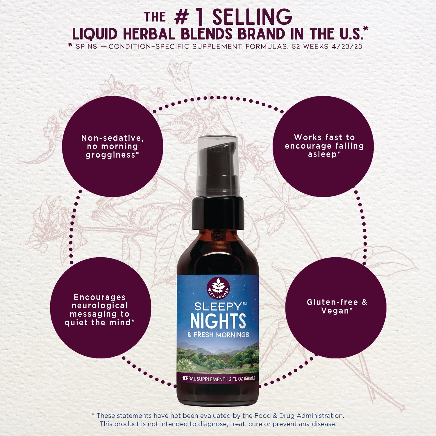 WGH006 | Sleepy Nights & Fresh Mornings 2 fl oz spray; non-sedative, works fast, quiets the mind, gluten-free and vegan
