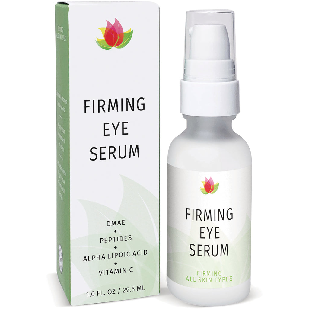 RV025 | Firming Eye Serum pump bottle and matching box labeled FIRMING EYE SERUM - Thumbnail