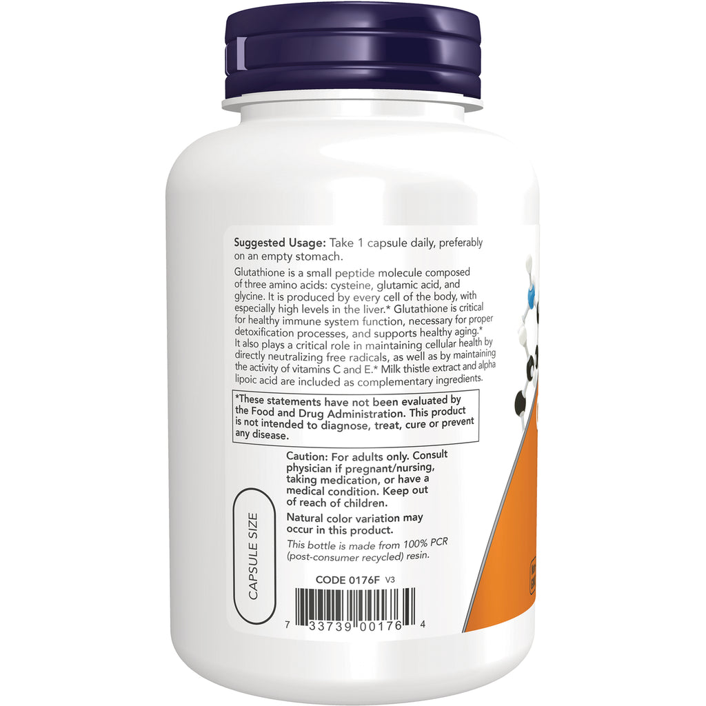 NWF1447 | Back label of white supplement bottle showing suggested usage, caution text and barcode - Thumbnail