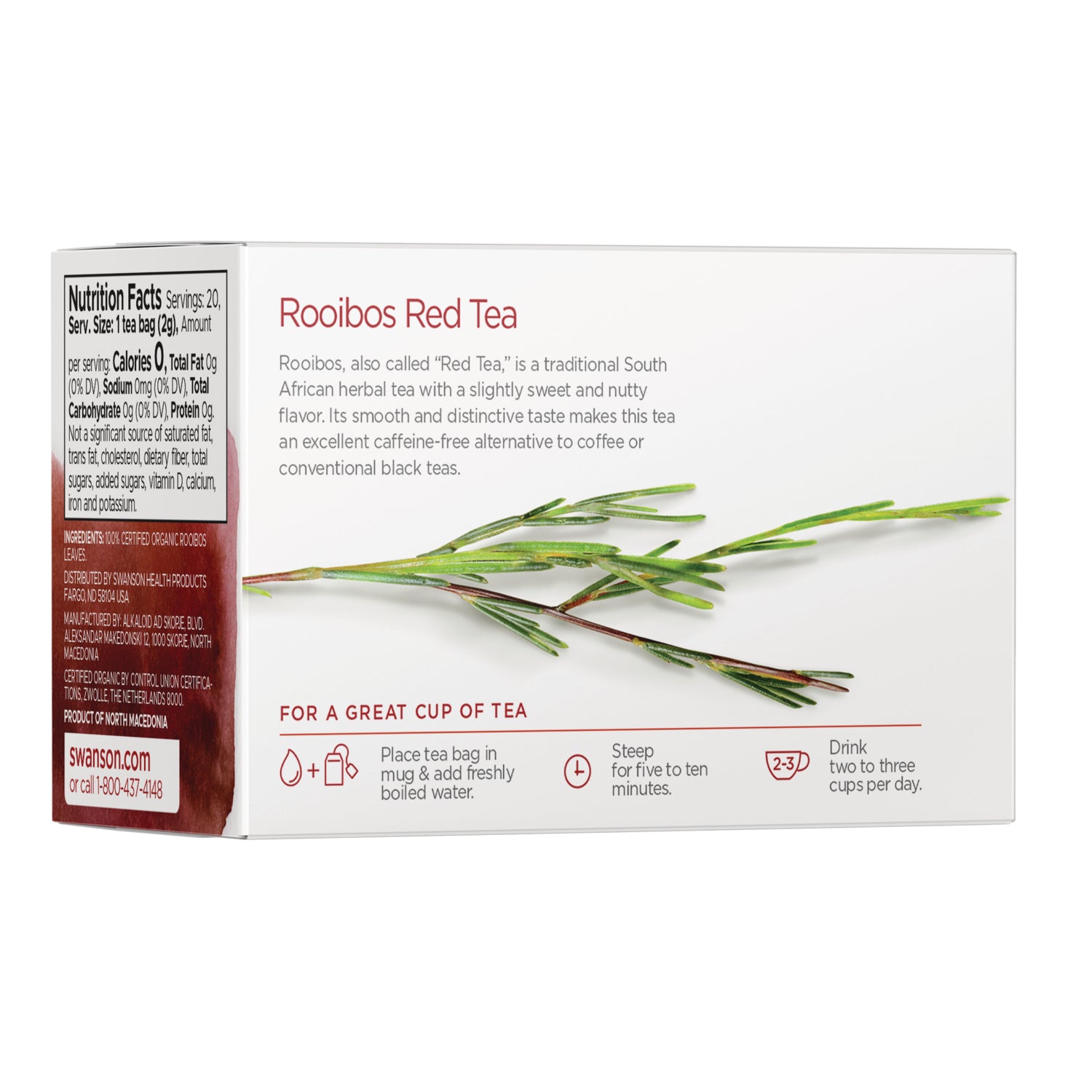 SWF082 | Back label with supplement facts and serving information