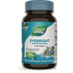 NW762 | Nature's Way EYEBRIGHT premium blend herbal supplement bottle labeled 100 vegan capsules