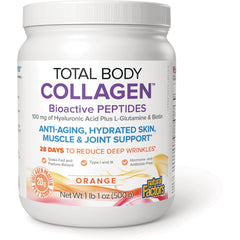 NFC203 | Total Body Collagen bioactive peptides powder jar, orange flavor, 1 lb label visible