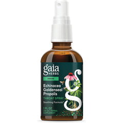 Gaia Herbs Echinacea Goldenseal Propolis throat spray amber 1 fl oz bottle