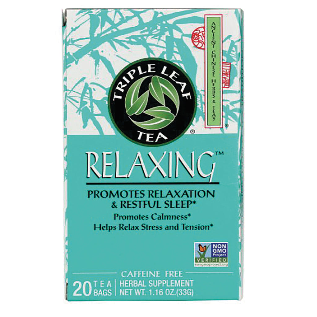 TLT006 | Triple Leaf Tea Relaxing herbal tea, 20 tea bags, caffeine free, Non-GMO Verified - Thumbnail