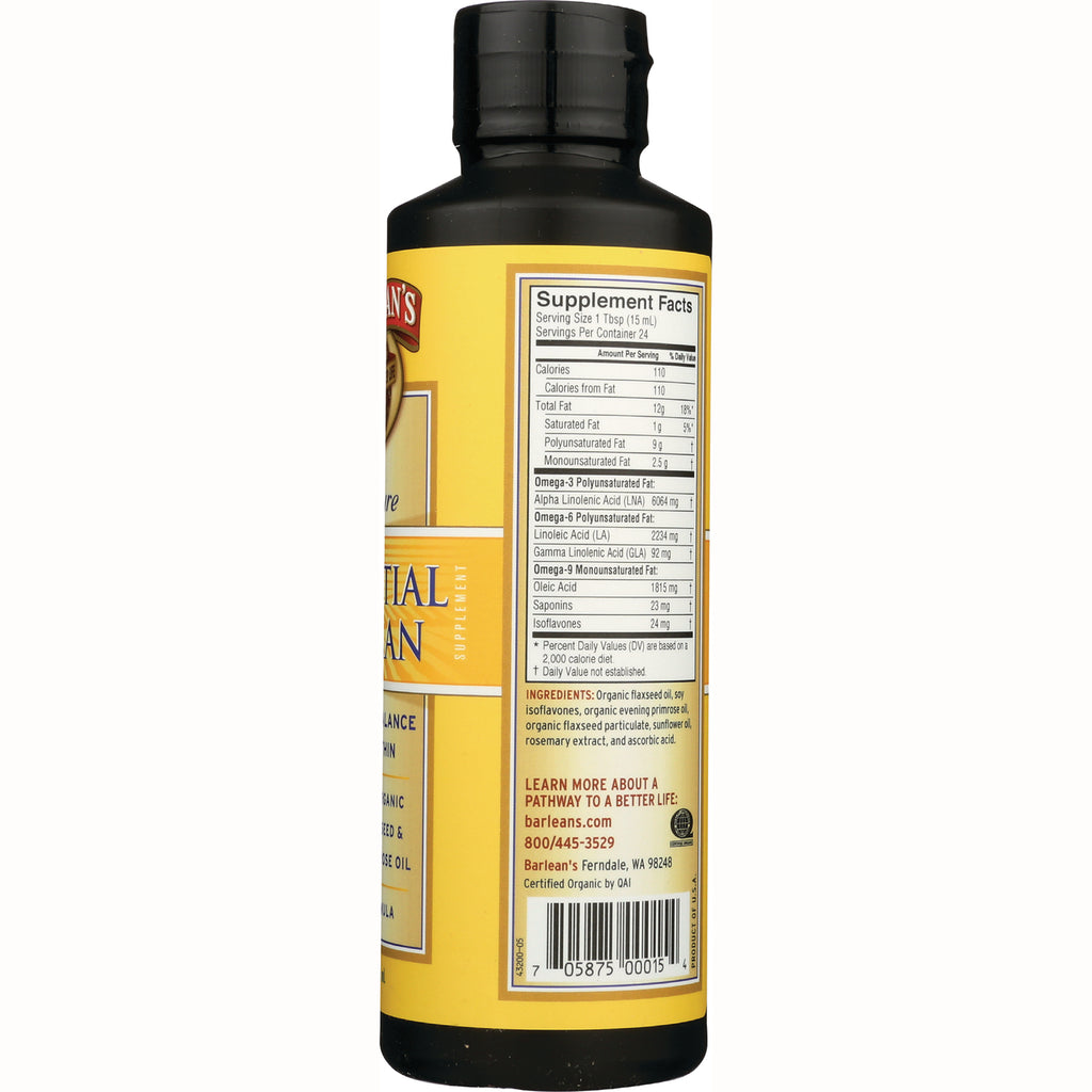 BAR036 | Back of yellow supplement bottle showing Supplement Facts, ingredients and barcode - Thumbnail