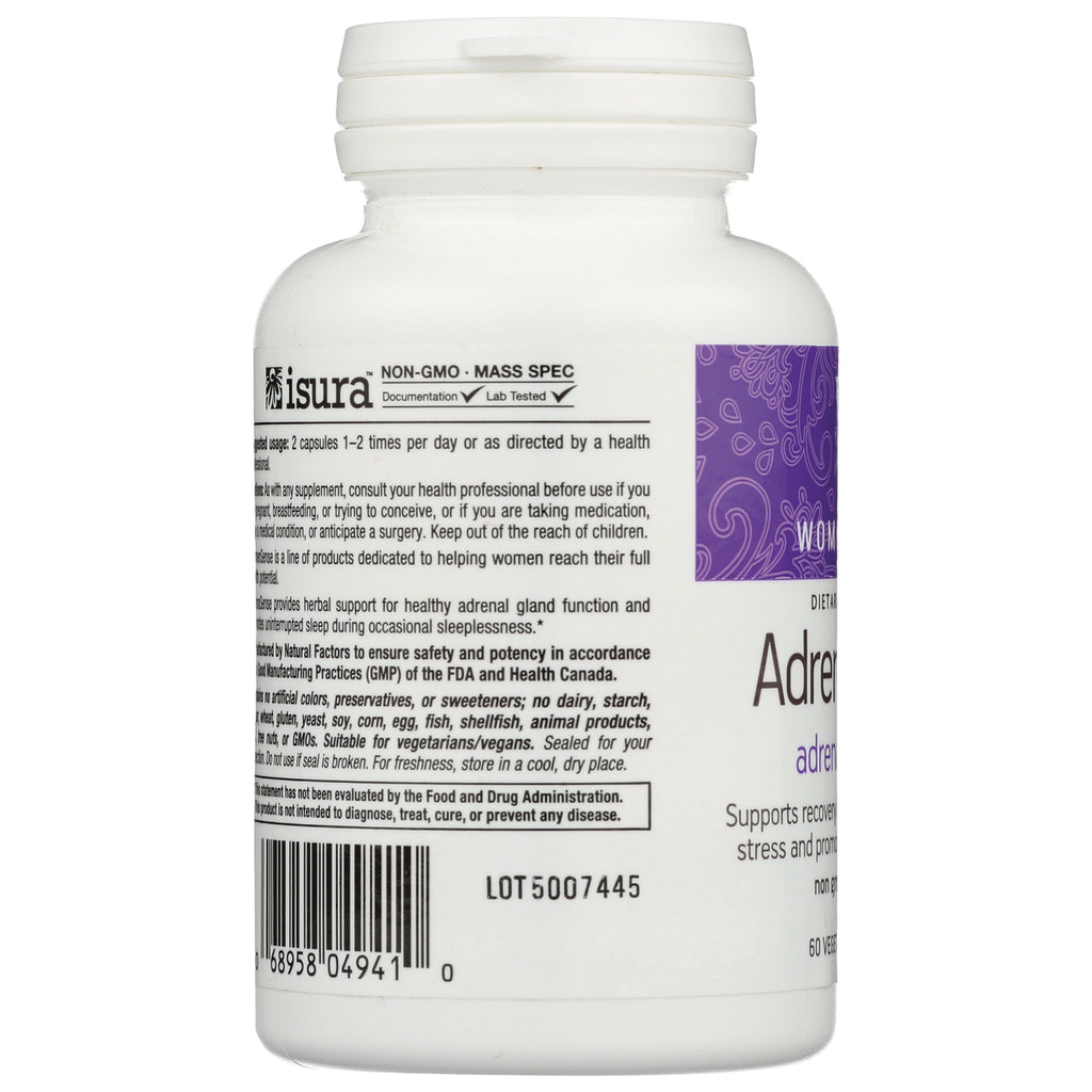 NFC148 | back of white supplement bottle showing ingredients, directions, barcode and LOT5007445 - Thumbnail