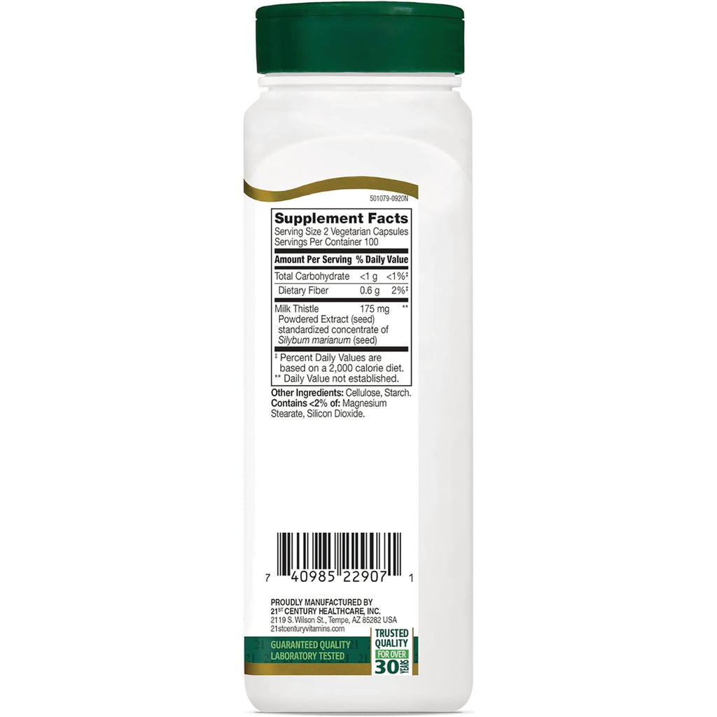 CNT292 | back label of white supplement bottle showing Supplement Facts panel, ingredients and barcode - Thumbnail