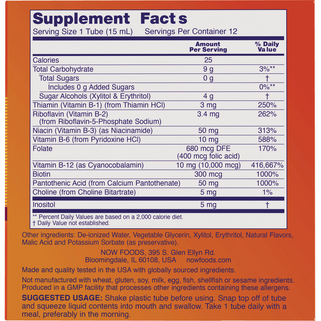 NWF394 | back panel showing Supplement Facts table, serving size 1 Tube (15 mL), nutrient amounts and other ingredients - Thumbnail