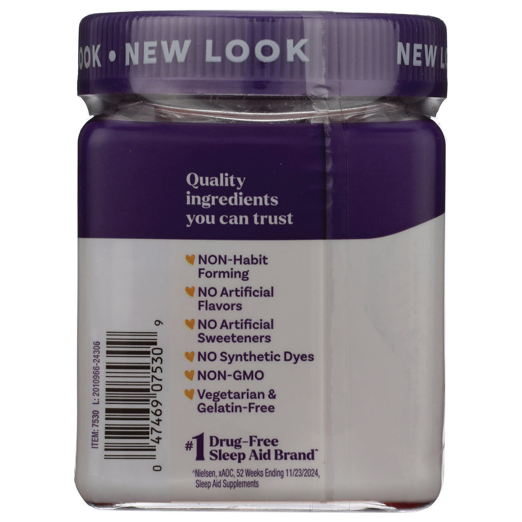 NA617 | Back label listing product claims including NON-Habit Forming, NO Artificial Flavors, NON-GMO - Thumbnail