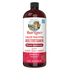 MRR018 | MaryRuth's Liquid Morning Multivitamin Broad Spectrum raspberry 30 fl oz bottle front