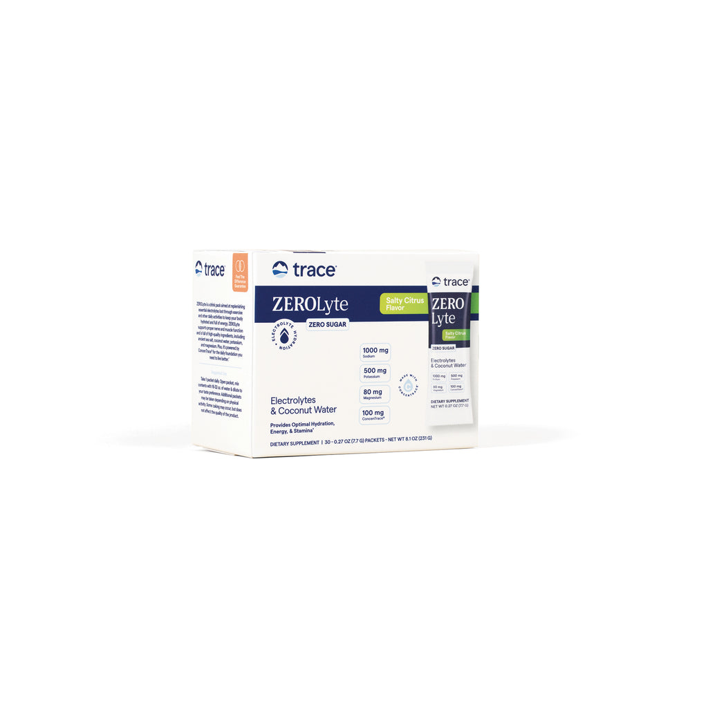 TM150 | Trace ZEROlyte Salty Citrus Flavor electrolyte drink mix box, zero sugar - Thumbnail