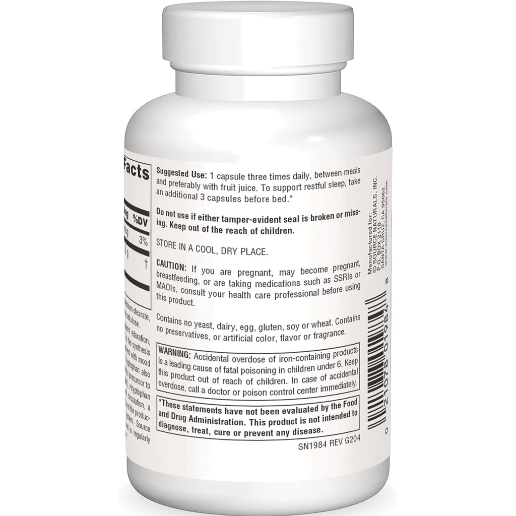 SN119 | Supplement bottle back label with directions, warnings, and barcode - Thumbnail
