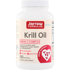 JR342 | Jarrow Formulas Krill Oil Omega-3 Complex, 120 softgels, Heart Support