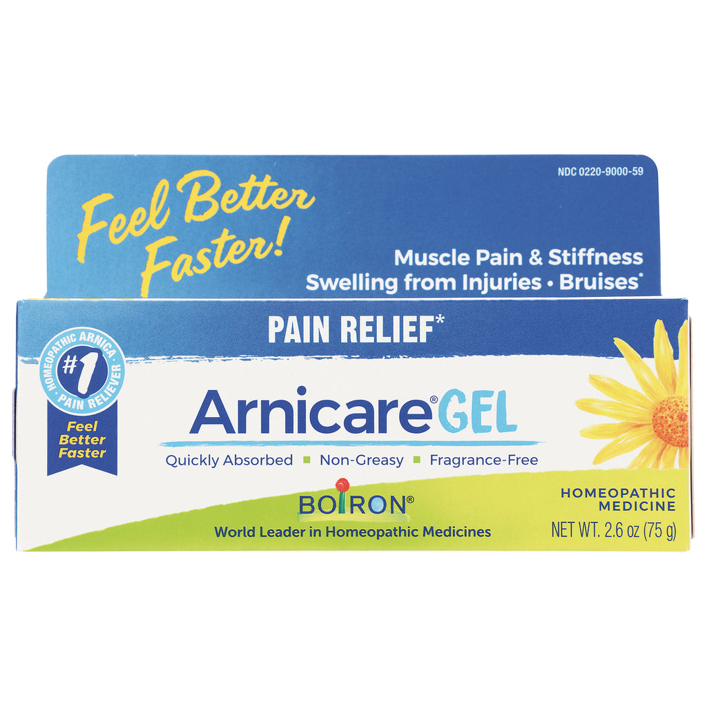 BRN093 | Arnicare GEL box front showing brand name, PAIN RELIEF label, sunflower graphic and net wt 2.6 oz - Thumbnail