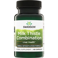 SWH156 | Swanson Milk Thistle Combination liver health, Herbal Detoxification Formula, 60 capsules bottle