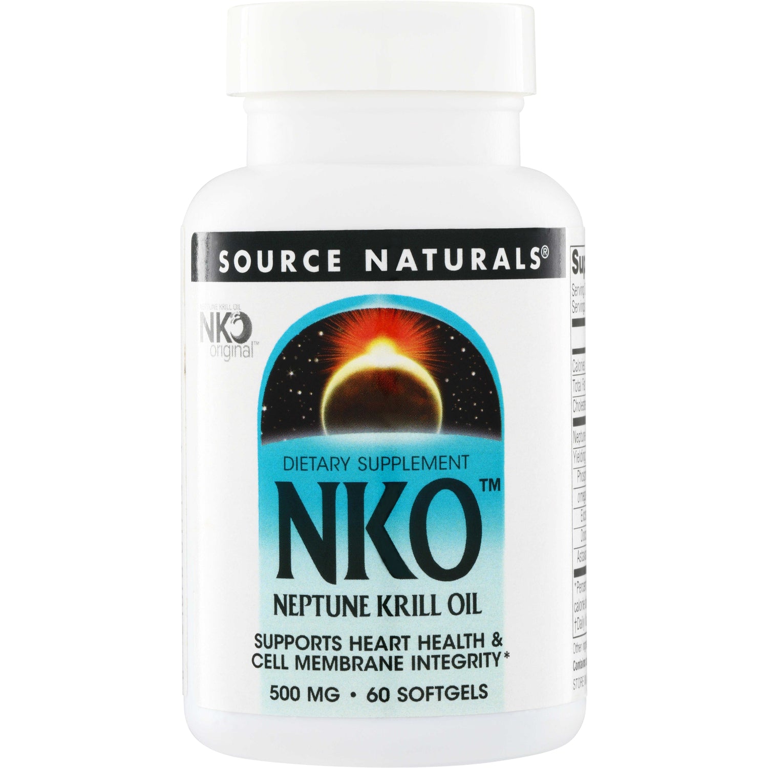 SN127 | Source Naturals NKO Neptune Krill Oil dietary supplement, 500 mg, 60 softgels