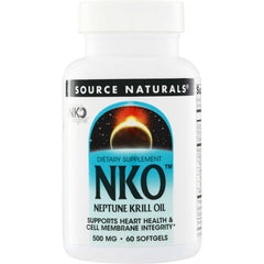 SN127 | Source Naturals NKO Neptune Krill Oil dietary supplement, 500 mg, 60 softgels