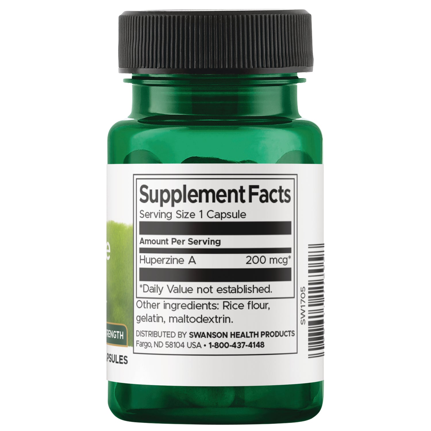 SW1705 | Back label with Supplement Facts