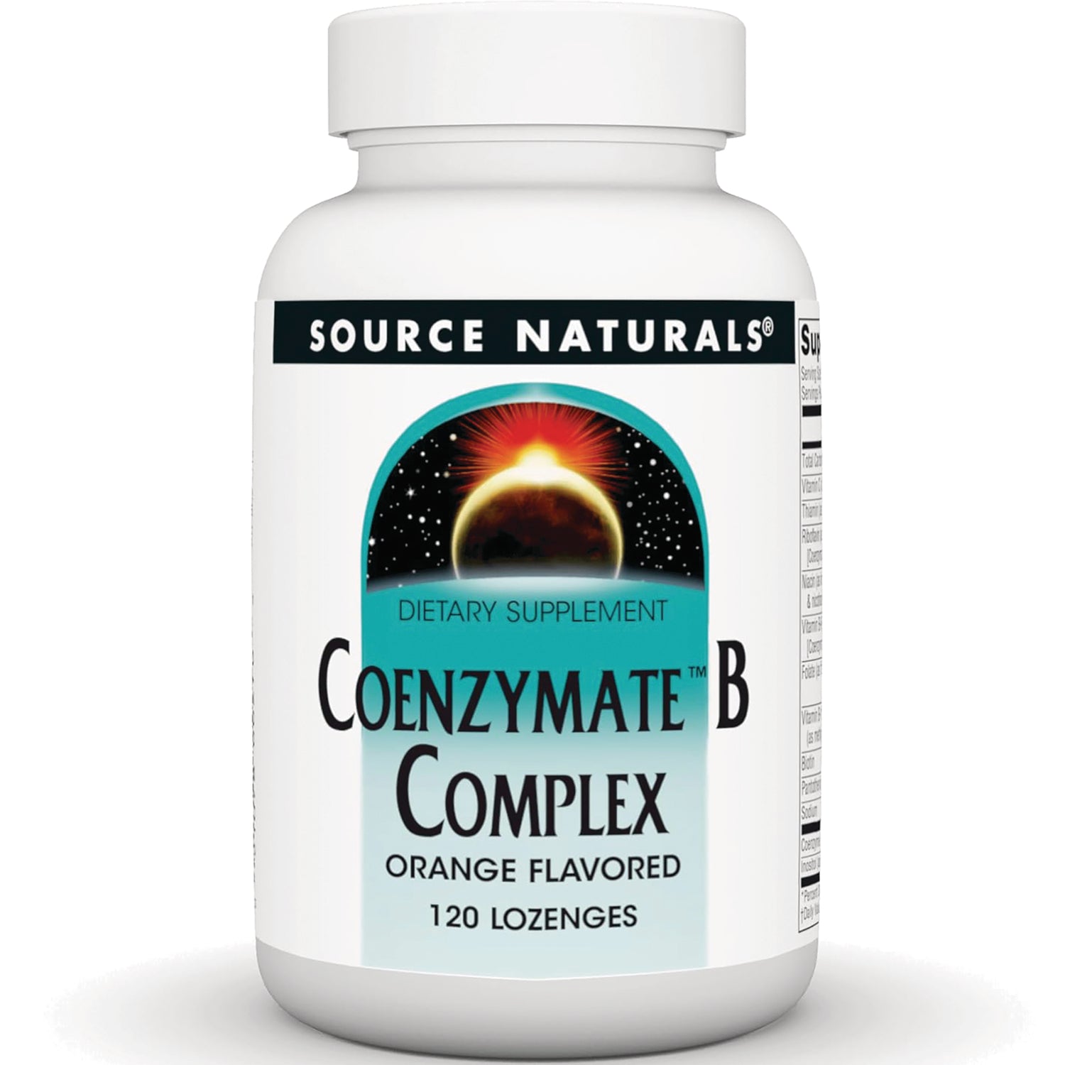 SN666 | Source Naturals Coenzymate B Complex dietary supplement, orange flavored, 120 lozenges