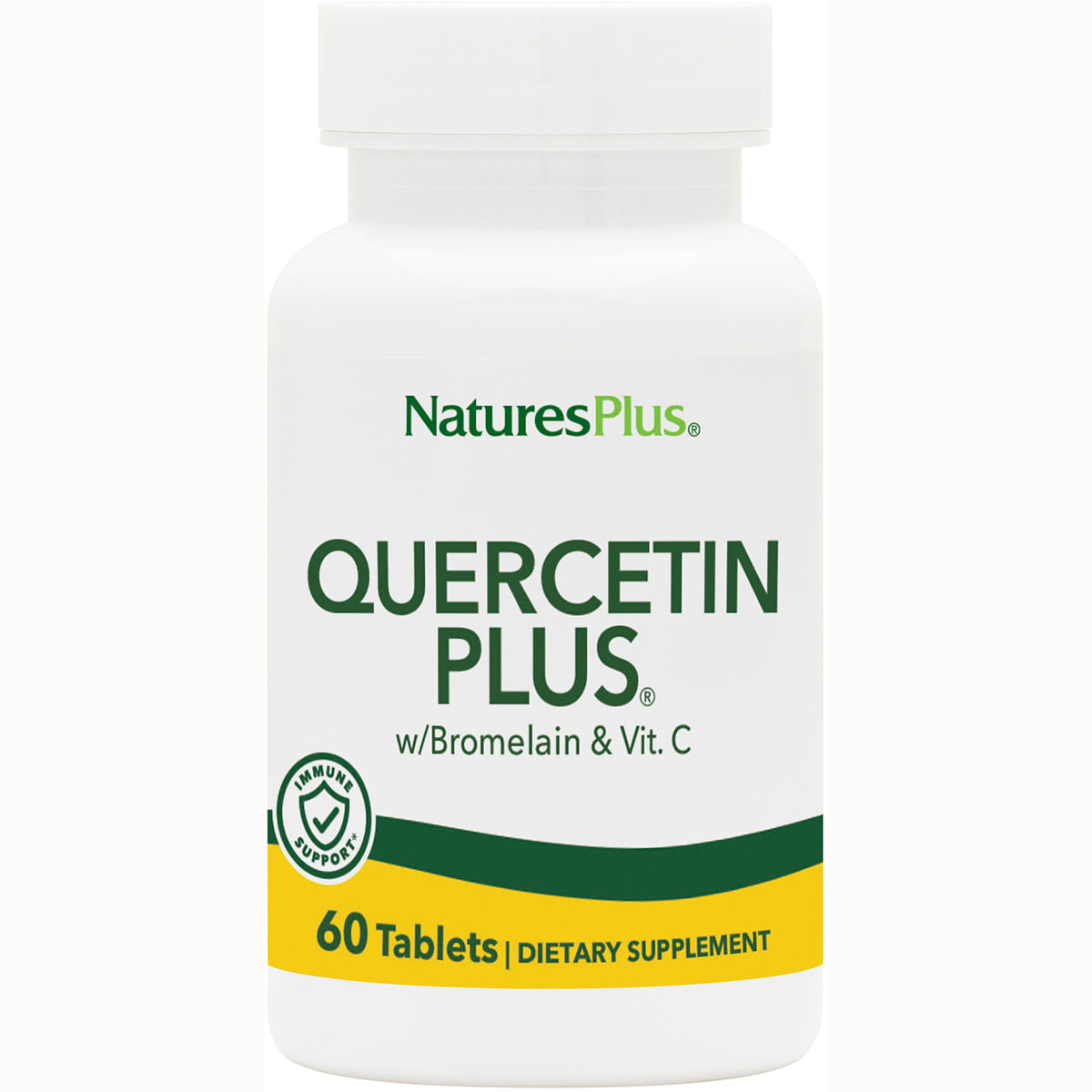 NTP345 | NaturesPlus Quercetin Plus front label w/Bromelain & Vit C, 60 tablets dietary supplement