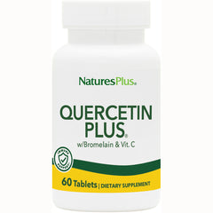 NTP345 | NaturesPlus Quercetin Plus front label w/Bromelain & Vit C, 60 tablets dietary supplement