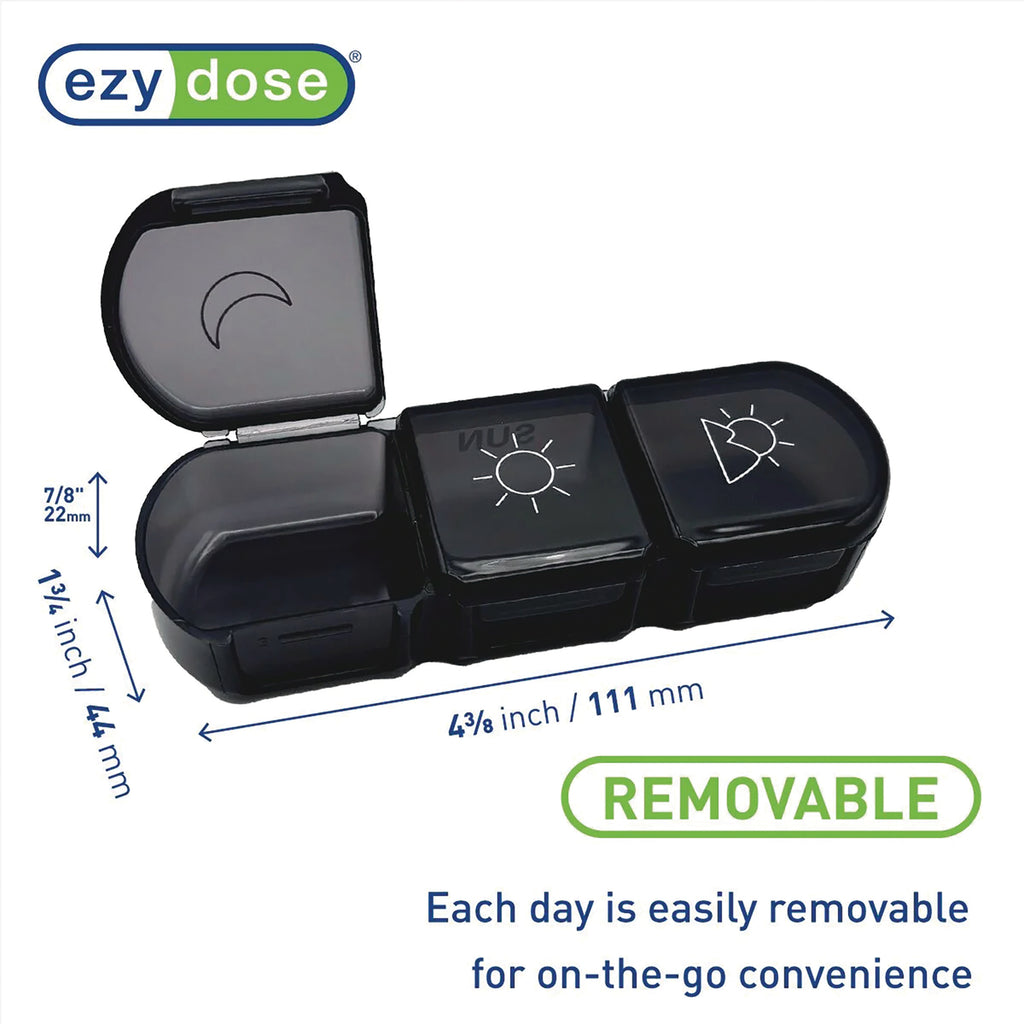 APP11 | Ezy Dose removable pill organizer with daily compartments, 4 3/8 in x 1 3/4 in x 7/8 in - Thumbnail