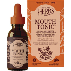HE108 | Herbs Etc Mouth Tonic dropper bottle with outer box, 1 fl oz herbal supplement