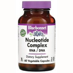 BLU106 | Bluebonnet Nucleotide Complex dietary supplement bottle, 60 vegetable capsules, purple cap