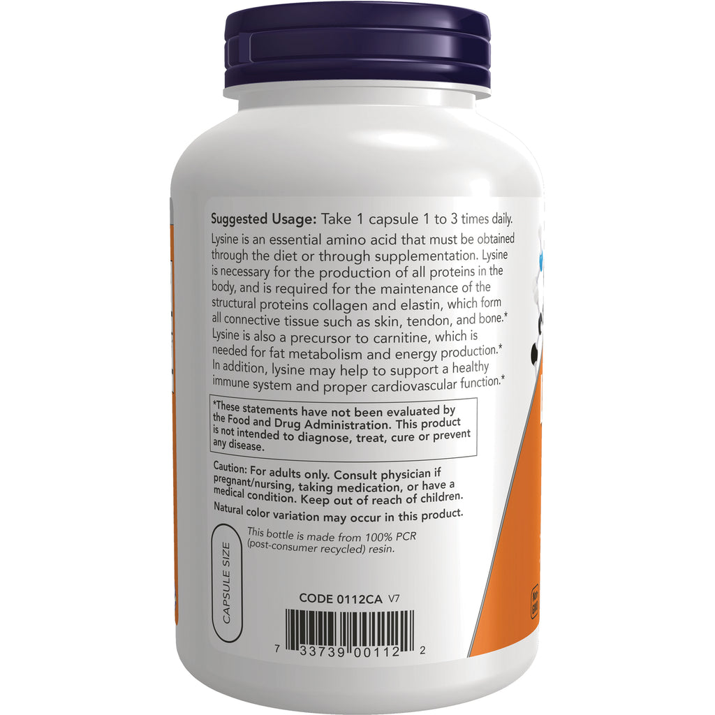 NWF685 | Back label of white supplement bottle showing suggested usage text, caution statements, and barcode - Thumbnail