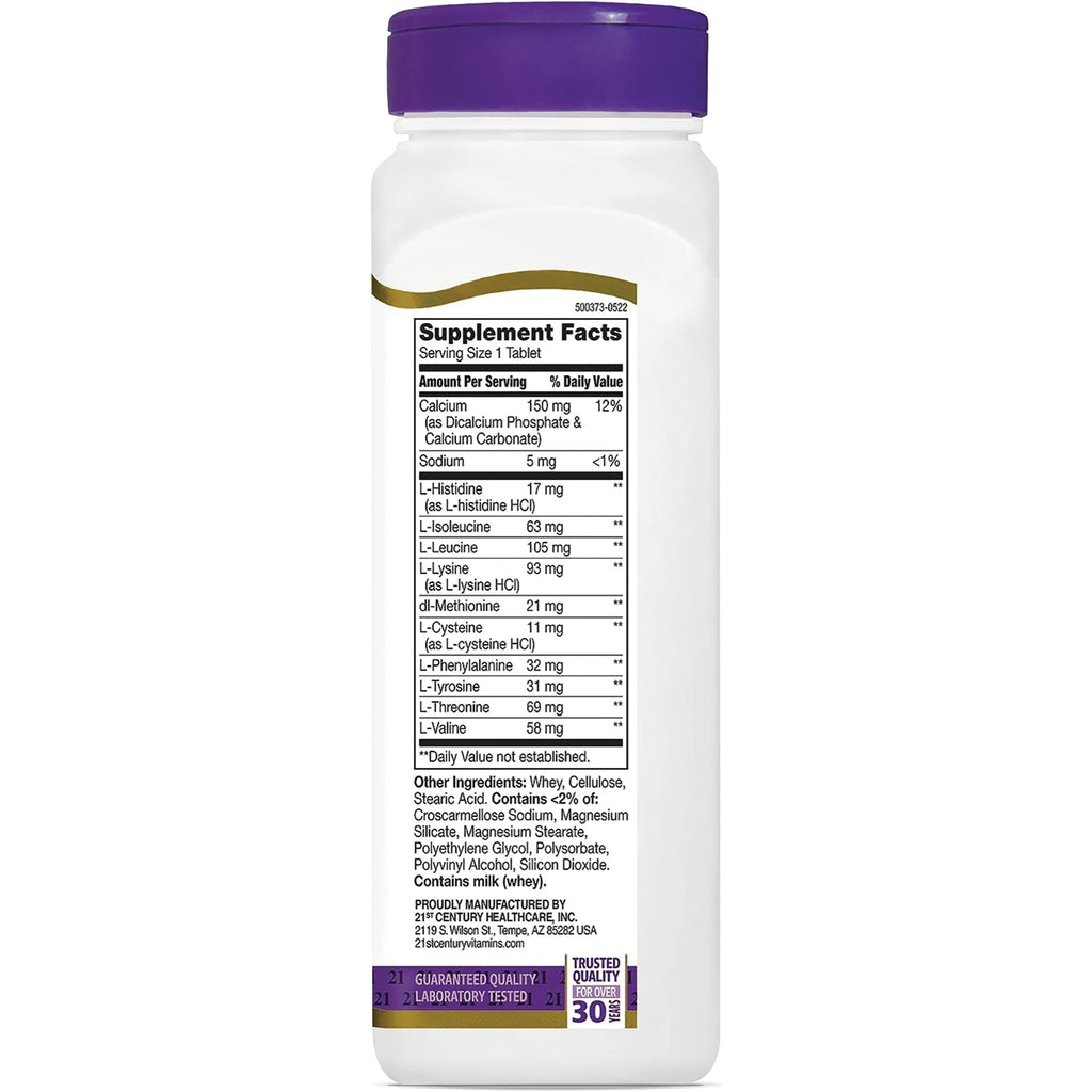 CNT288 | Supplement Facts panel and ingredient list on back of white bottle with purple cap - Thumbnail