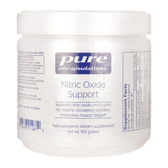 PRN157 | Pure Encapsulations Nitric Oxide Support white supplement jar front label showing product name and net wt 162 grams