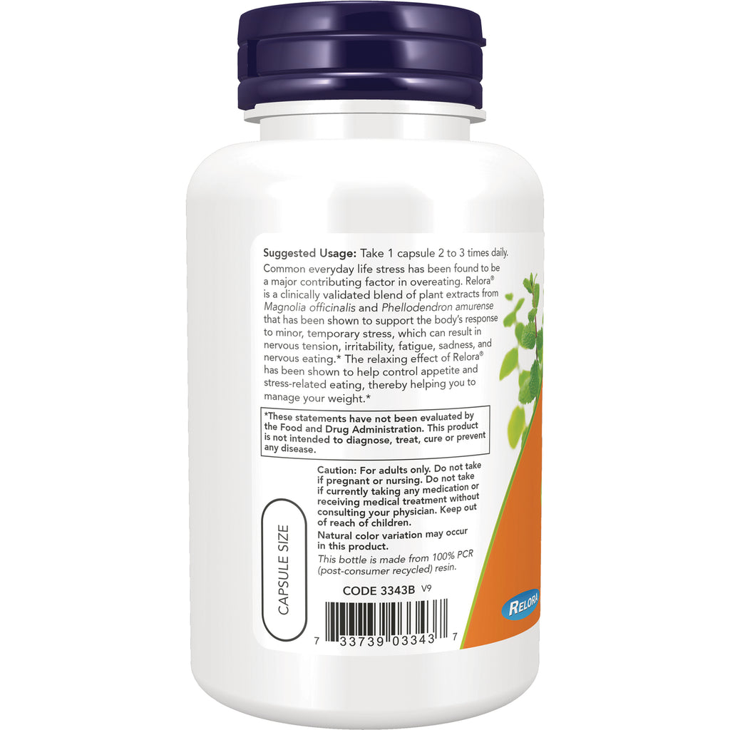 NWF1122 | Back of white supplement bottle label showing suggested usage, cautions, capsule size and barcode - Thumbnail